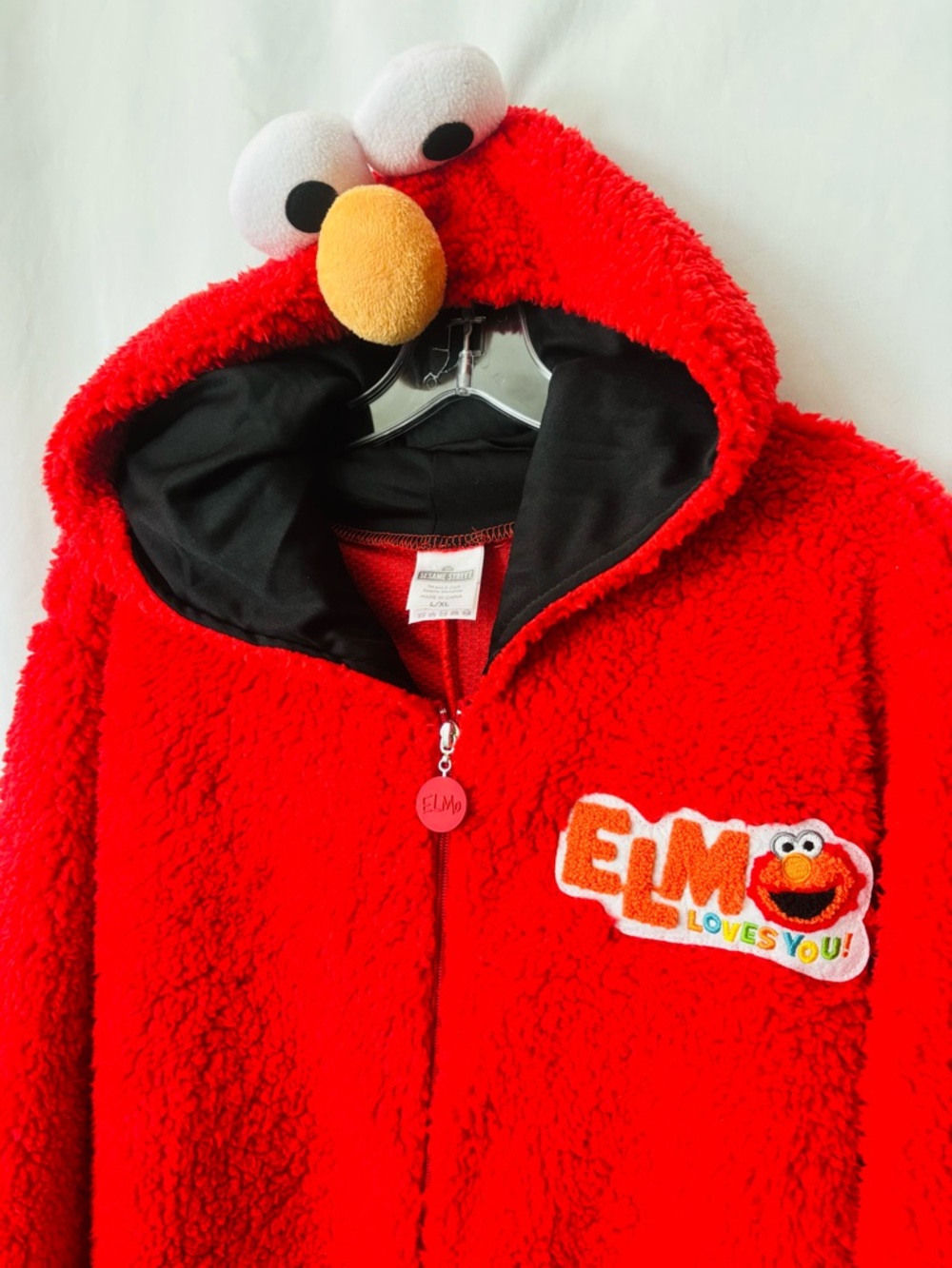 Sesame Street Elmo Onesie Adult L/XL